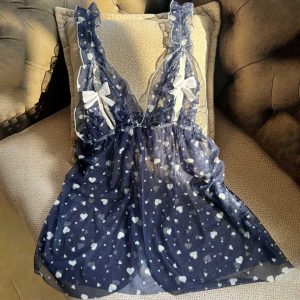 پیراهن تور طرح قلب کد 8006