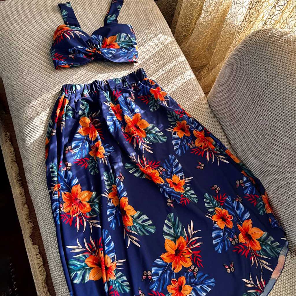 dress5 پیراهن ساحلی آبی کد 5003