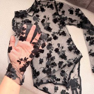 بادی با گل مخمل برجسته